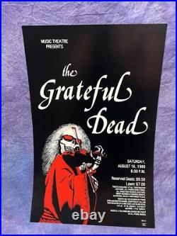 Original 1980 Grateful Dead Poster Mississippi River Festival Edwardsville, IL