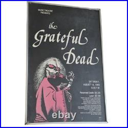 Original 1980 Grateful Dead Poster Mississippi River Festival Edwardsville, IL