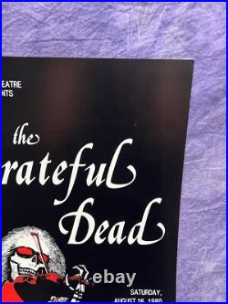 Original 1980 Grateful Dead Poster Mississippi River Festival Edwardsville, IL