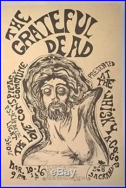 Original 1st Print 1967 Grateful Dead Whiskey a Go-Go Fillmore-Era Poster