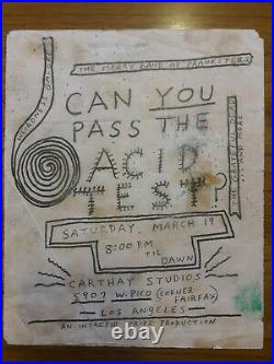 Original 1st Print Grateful Dead Acid Test Concert Poster Handbill RARE! 1 Known