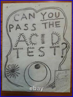 Original 1st Print Grateful Dead Acid Test Concert Poster Handbill RARE! 1 Known