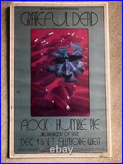 Original BG205 Grateful Dead Flock Humble Pie Concert Poster Fillmore West 1969