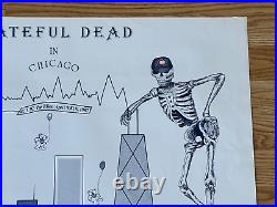 Original Chicago Bears NFL Chicago Cubs MLB Grateful Dead Chicago 1987 Poster