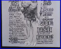 Original Concert Handbill Helix-krab Media Mash Country Joe & Fish-piano Drop-68