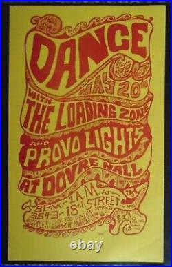 Original Concert Poster-dance-5-20-1967 The Loading Zone-provo Lights-dovre Hall