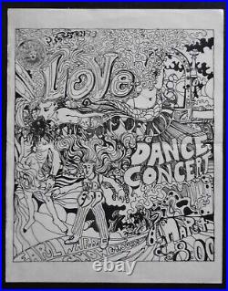 Original Concert Test Poster-love-sons Of Adam-esp-march 4,1967-earl Warren-s B
