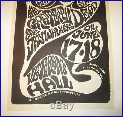 Original First Printing Grateful Dead/Veterans Hall AOR 2.338 poster