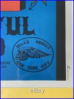 Original GRATEFUL DEAD- HELL'S ANGEL POSTER 1970's Framed