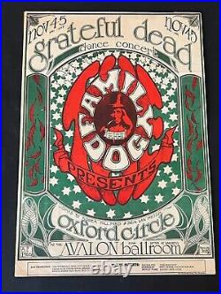 Original Grateful Dead Concert Poster November 1966 FD 33-1 Avalon Ballroom AOR