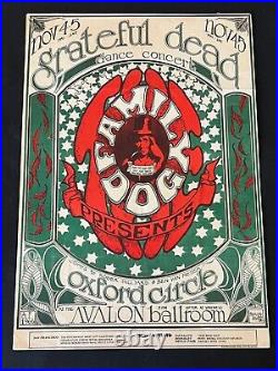 Original Grateful Dead Concert Poster November 1966 FD 33-1 Avalon Ballroom AOR