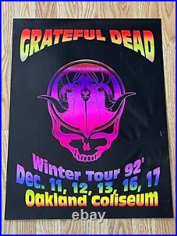 Original Grateful Dead Oakland Coliseum December 1992 Run Concert Poster