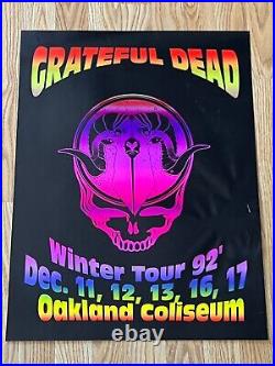 Original Grateful Dead Oakland Coliseum December 1992 Run Concert Poster