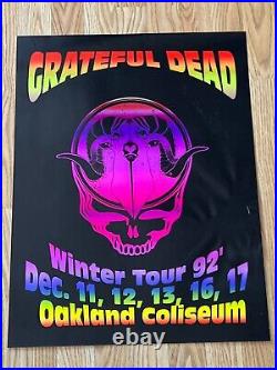 Original Grateful Dead Oakland Coliseum December 1992 Run Concert Poster