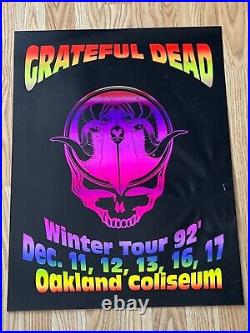 Original Grateful Dead Oakland Coliseum December 1992 Run Concert Poster