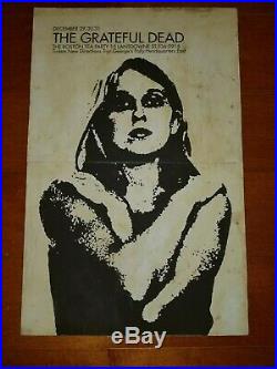 Original Grateful Dead Poster December 29,30.31-1969 @ Boston Tea Party