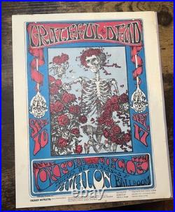 Original Grateful Dead Skeleton &Roses 1966 FD-26 OHB Avalon Ballroom Handbill