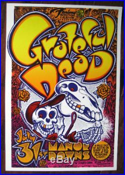 Original Micael Priest Aor 4.159 Grateful Dead Manor Downs Armadillo Poster