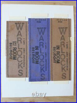 Original Warlocks Concert Tickets Grateful Dead 1965 Only Known (3) Not Poster