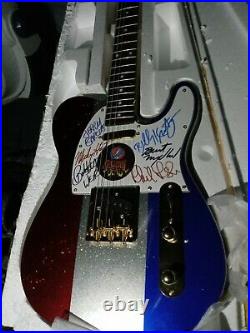 Owsley Stanley belt buckle and Grateful Dead autographed guitar and LP with COA