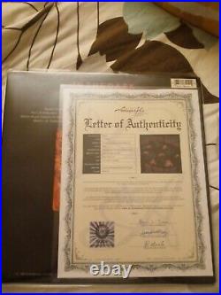 Owsley Stanley belt buckle and Grateful Dead autographed guitar and LP with COA