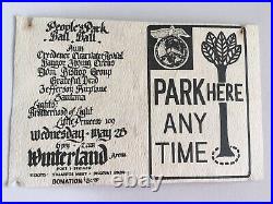 PEOPLE'S PARK BAIL BALL Concert GRATEFUL DEAD, SANTANA Winterland 1969 handbill