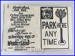 PEOPLE'S PARK BAIL BALL Concert GRATEFUL DEAD SANTANA. Winterland 1969 handbill