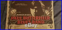 Paul Butterfield Blues Band Cheetah 1968 Very Rare Hippie Concert Poster
