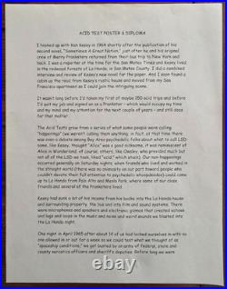 Paul Foster Grateful Dead Acid Test MERRY PRANKSTER OWNED LEE QUARNSTROM poster Paul Foster Grateful Dead Acid Test MERRY PRANKSTER OWNED LEE QUARNSTROM poster