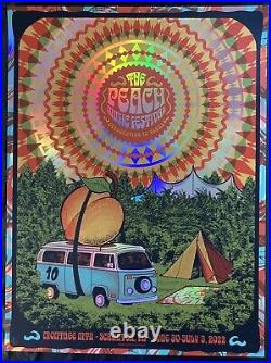 Peach Festival 2022 Foil Poster Status Serigraph? Trey Anastasio? Billy Strings