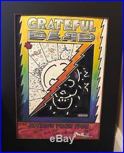 Peter Max 1988 Grateful Dead Tour Poster ORIGINAL signed by Grateful Dead & Max