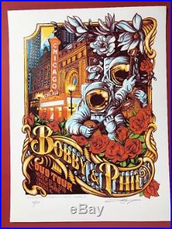 Phil Lesh Bob Weir Duo Chicago Print Concert Poster Grateful Dead Aj Masthay Gig