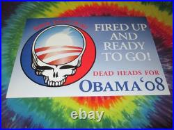 Phil Lesh Bob Weir Grateful Dead Heads Obama Wave That Flag 2008 Concert Poster