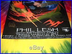 Phil Lesh & Friend Furthur Stanley Mouse Signed Concert Poster 60th Bday-rare