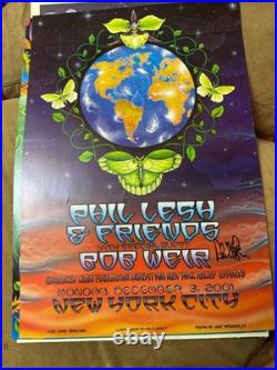 Phil Lesh & Friends Poster 12/3/2001 NYC SIGNED by Phil Lesh Michael Everett