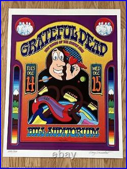 Psychedelic Grateful Dead Poster Hill Auditorium 1971 New Riders Original Poster