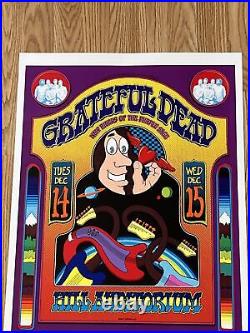 Psychedelic Grateful Dead Poster Hill Auditorium 1971 New Riders Original Poster