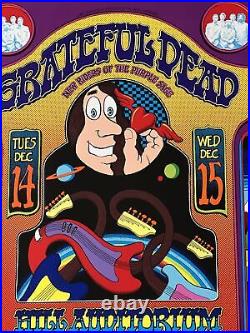 Psychedelic Grateful Dead Poster Hill Auditorium 1971 New Riders Original Poster