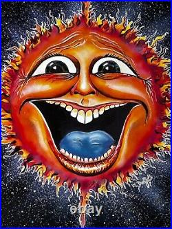 Psychedelic Sun SUNFACE Vintage Poster Mike DuBois Art 1996 Grateful Dead Artist