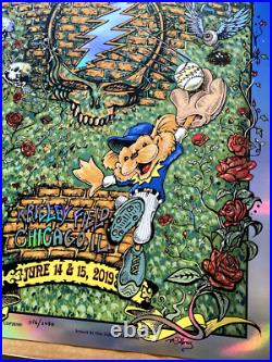 RAINBOW FOIL Dead And Company Poster Wrigley Field Chicago 2019 SIGNED AP S/N