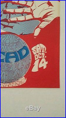 RARE 1967 Grateful Dead/Continental concert poster