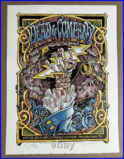 RARE 2017 Dead & Company 11/16 Philadelphia Concert Poster S/N Grateful x/50