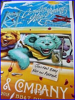 RARE DEAD & AND COMPANY BB&T Camden NJ 2018 SCREEN PRINT POSTER S/N #/600
