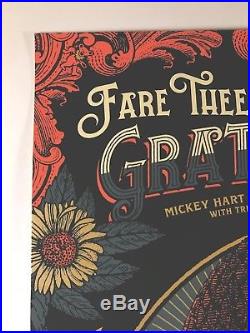 RARE! Grateful Dead Fare Thee Well 2015 Justin Helton Chicago silkscreen poster