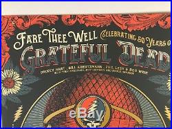 RARE! Grateful Dead Fare Thee Well 2015 Justin Helton Chicago silkscreen poster