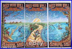 RARE Grateful Dead Mike Dubois Triptych Poster Chicago Same Number Edition