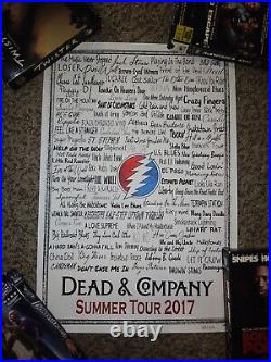 RARE - dead and company summer tour 2017 songs poster 183/300 - RARE