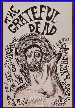 RESTORED Original 1967 Grateful Dead Whiskey a Go-Go Fillmore-Era Concert Poster
