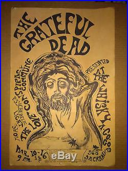 RESTORED Original 1967 Grateful Dead Whiskey a Go-Go Fillmore-Era Concert Poster