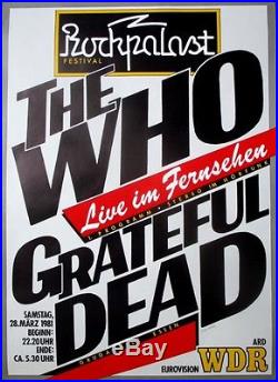 ROCKPALAST 1981 Konzertplakat Grateful Dead The Who Poster